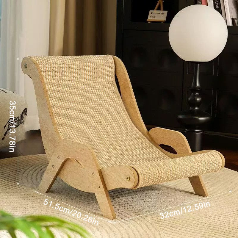 Sisal Cat Lounge Chair Sofa Kitten Hammock Pet Scratching Post Pad Sleep Bed UK