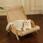 Sisal Cat Lounge Chair Sofa Kitten Hammock Pet Scratching Post Pad Sleep Bed UK