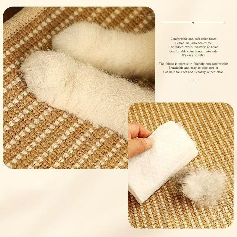Sisal Cat Lounge Chair Sofa Kitten Hammock Pet Scratching Post Pad Sleep Bed UK