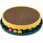 Round Cat Scratcher With Interactive Ball