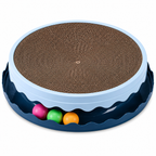 Round Cat Scratcher With Interactive Ball