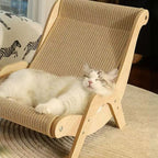 Sisal Cat Lounge Chair Sofa Kitten Hammock Pet Scratching Post Pad Sleep Bed UK