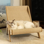 Sisal Cat Lounge Chair Sofa Kitten Hammock Pet Scratching Post Pad Sleep Bed UK