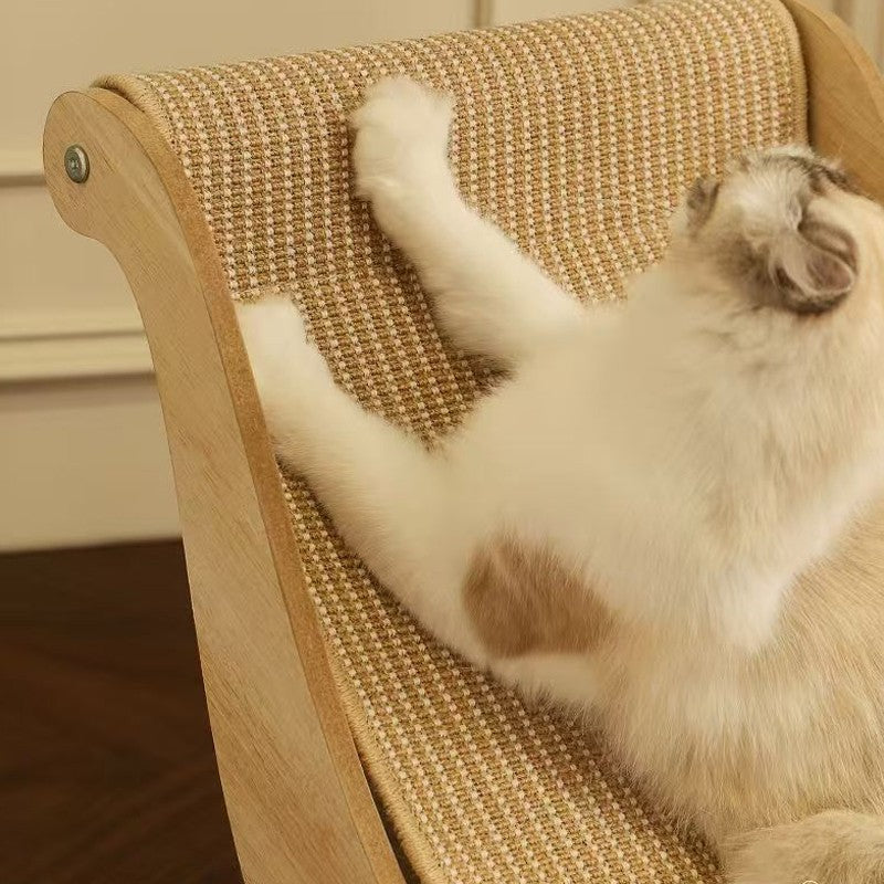 Sisal Cat Lounge Chair Sofa Kitten Hammock Pet Scratching Post Pad Sleep Bed UK